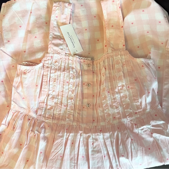 Charter Club Intimates  Heart Gingham Marys Rose Pajama Gown XS Mommy And Me Nwt - Picture 5 of 7